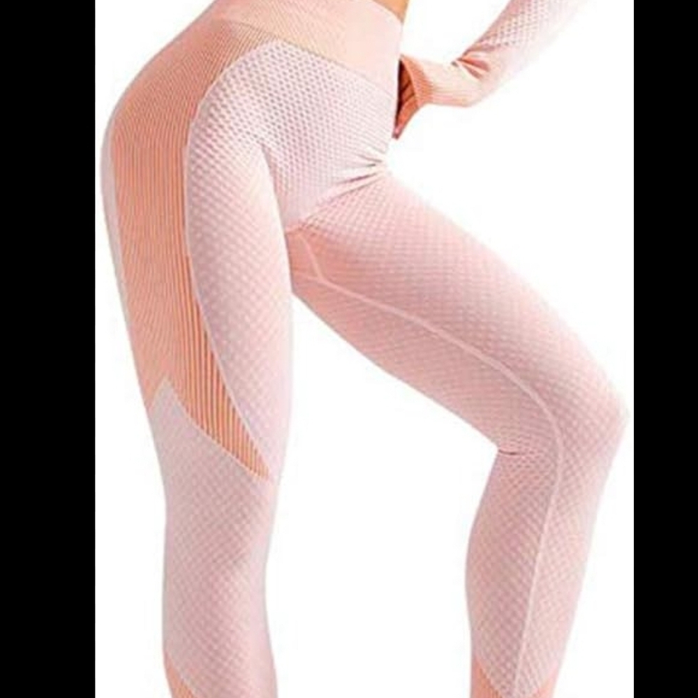 New Mix Pink Textured‎ Leggings